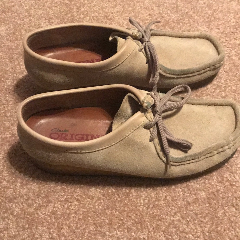 Clarks wallabee suede shoes